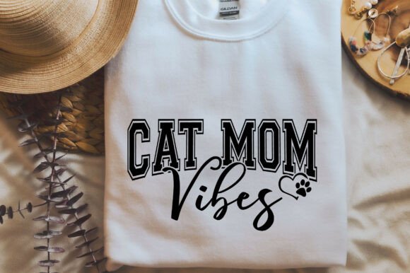 Cat Mom Vibes: Graphics for T-Shirt Designs