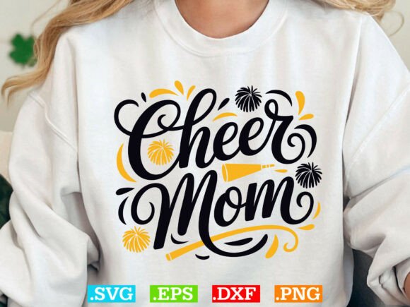 Cheer Mom SVG: Graphics for T-Shirt Designs
