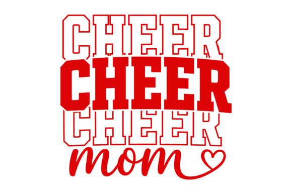 Cheer Mom Typography SVG: Graphics for T-Shirt Designs