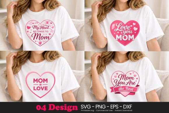 Cute Mom Quotes SVG: Graphics & Illustrations