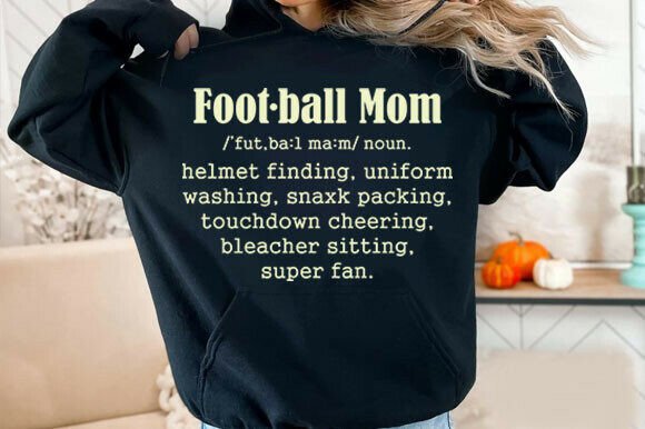 Football Mom Definition Svg: Graphics for T-Shirt Designs