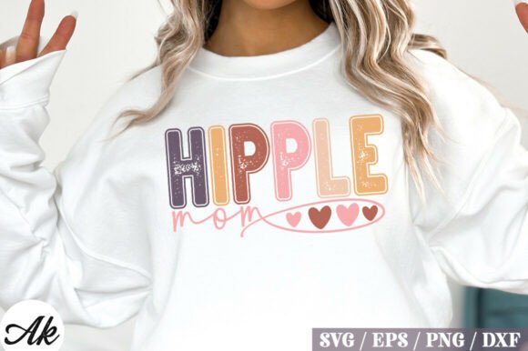 Hipple Mom Retro SVG: Graphics for T-Shirt Designs