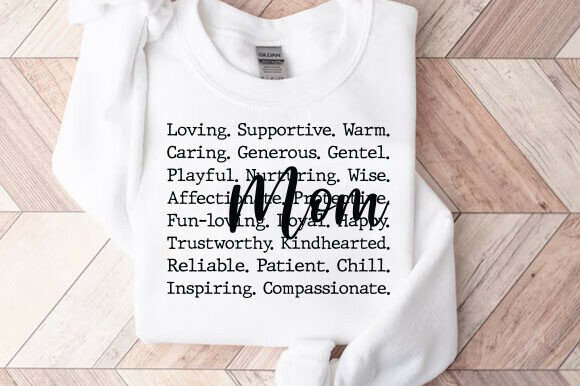 Mom Words PNG SVG: Graphics for T-Shirt Designs