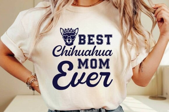 Retro Best Chihuahua Mom SVG for T-Shirt Designs