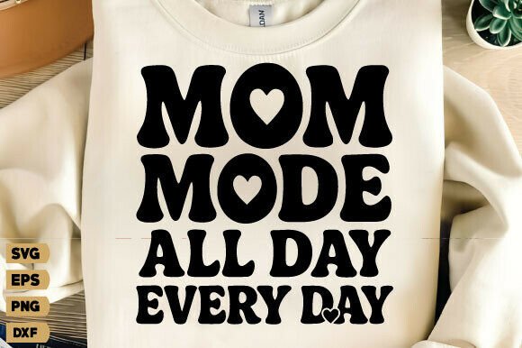 Retro Mom Mode SVG for T-Shirt Designs & Graphics