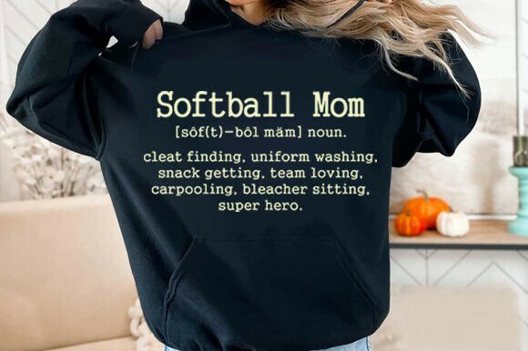Softball Mom Definition SVG for T-Shirt Designs & Graphics